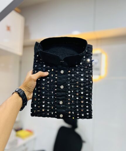 black kurta pajama set