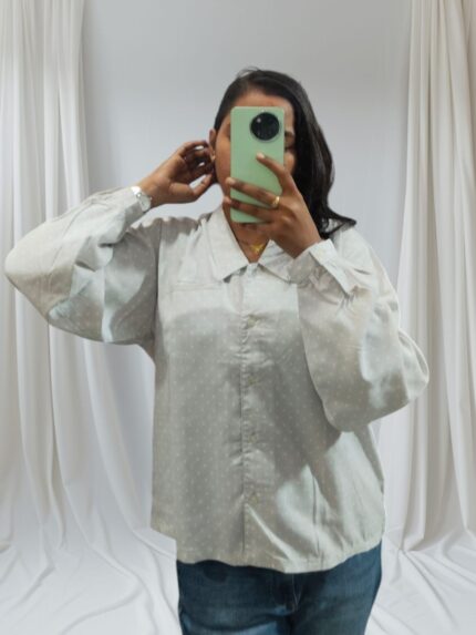 Light pastel polka dot shirt